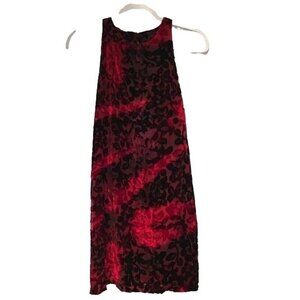 Somedays Lovin Womens Dress Red/Black Velvet Lace Floral Thin Cut Out Back Sexy